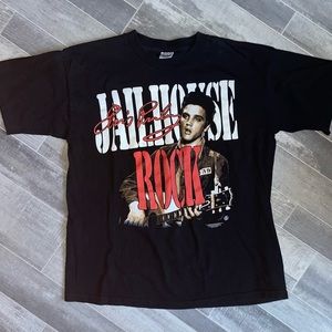 Vintage 90s Elvis Shirt Jailhouse Rock - Single Stitch Tennessee River XL